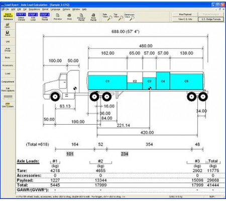 Axle Load Calculation Software